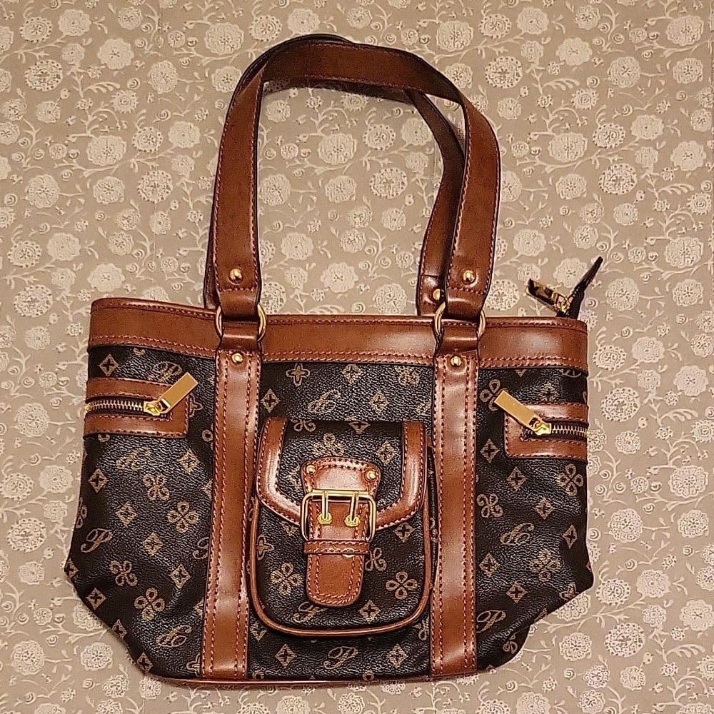 Brown and Caramel Designer Shoulder Bag - Picture 12 of 14